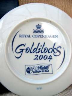Royal Copenhagen Goldilocks and Steiff Bear Plate Set  