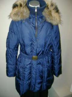 Andrew Marc Belted Down Coat w/Racoon Collar XL NWT  