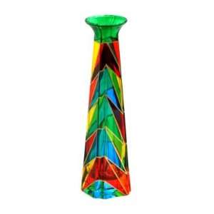   Vase in Murano Stained Glass w/Multicolor Pattern