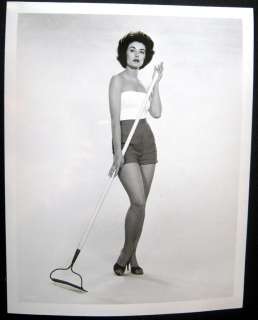 1950s Sexy CARMEN PHILLIPS in Bathing Suit ~ with Rake  
