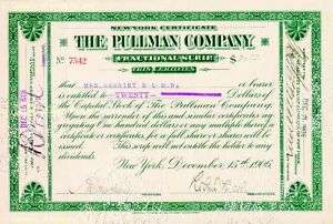 ROBERT TODD LINCOLN   STOCK CERTIFICATE SIGNED  