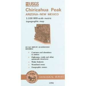  Peak, Arizona  New Mexico : 1:100 000 scale metric topographic map 