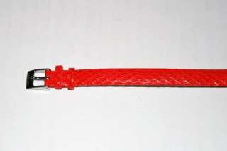 New Croton Snake Skin Red Watch Band 10mm Ladies  