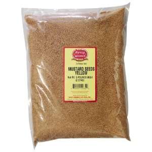 Spicy World Yellow Mustard Seeds Bulk, 5 Pounds  Grocery 