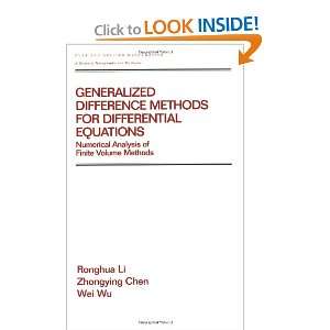  Generalized Difference Methods for Differential Equations 