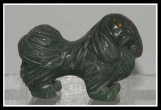 Antique Chinese Jade Shih Tzu Dog Sculpture NR  