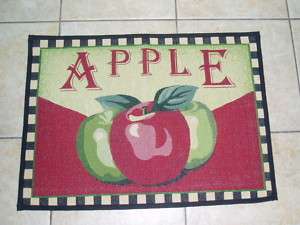 COUNTRY APPLE APPLES TAPESTRY KITCHEN ACCENT RUG MAT  