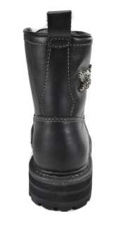 HARLEY DAVIDSON Pulse 7 Lace Women Black Leather Fashion Style BOOTS 