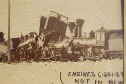 1883 TRAIN WRECK West Grove Iowa WABASH St. LOUIS & PACIFIC Early 