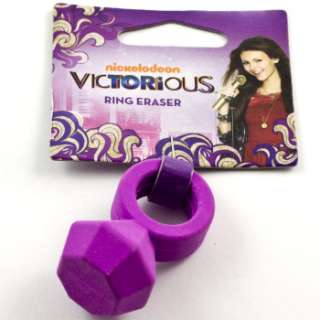 VICTORIOUS Victoria Justice Ring Pencil ERASER Purple School Supplies 