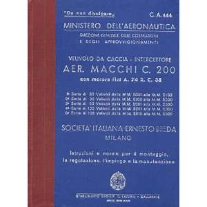   Macchi MC 200 Aircraft Maintenance Manual  1940  1 to 4: Macchi: Books