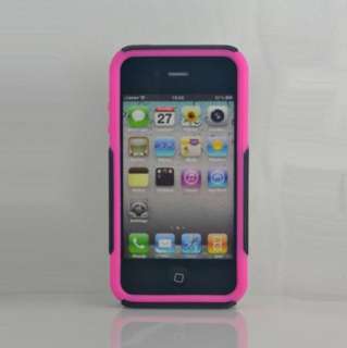 HOT!! Pink Hard 2pieces Skin Case Cover Color Silicone For Apple 