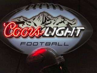 Coors Light Beer NFL Football Helmet Neon Bar Sign NEW RARE USA MADE 