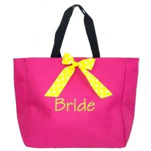  Bridesmaid Tote Bag with Polka Dot Bow 