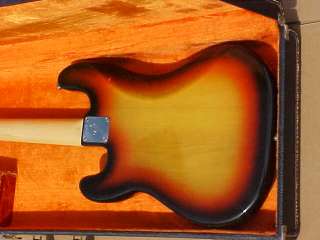 Nice Vintage Sunburst 1970 1969 Fender Precision Bass Guitar W Covers 