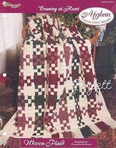 Woven Plaid Afghan, Country at Heart crochet pattern  