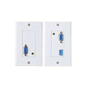  VGA Wall Plate Extension Kit Over CAT5 Electronics