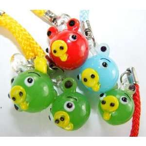 Angry Bird   Pig Glass Charms, Straps or Keychains, a Set 