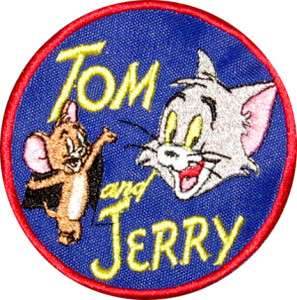 Tom & Jerry Logo Embroidered Patch Kids and MGM Cat  