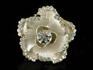 3D Rose Gold Plated Ring use Swarovski Crystal SR061  