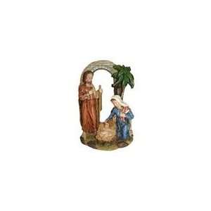  6 Religious Holy Family Nativity Scene Under Arch