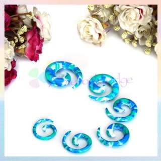 Acrylic Spiral Ear Taper Stretcher Plugs Expanders Kit  