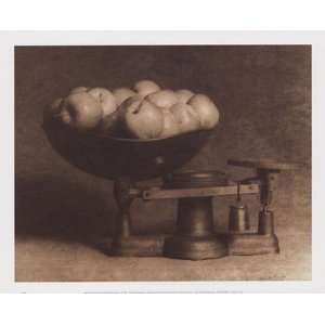   De Zande Apples with Scale 11.00 x 9.00 Poster Print