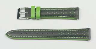 Racing contrast leather mens watch straps 18mm 20m 22mm  