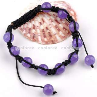 1x Jade Disco Ball Beads Macrame Bracelet Adjust 12 6/colors Hip Hop 
