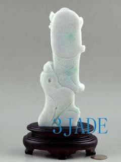 Natural Jadeite Jade Carving / Sculpture Kwan Yin Statue  