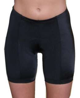 Black Pearl Shortie Short Padded Bike Shorts 5 inch Inseam