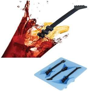  Electric Ice   Electric Guitar Ice Cube Tray: Kitchen 
