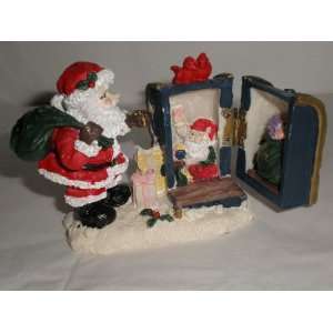  Santas Mailbox Christmas Opening Figurine, 4.5 X 3 X 2 