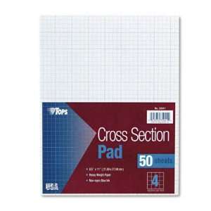  New Section Pads 4 Squares Quadrille Rule Letter Case Pack 