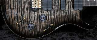 PRS 513 Wood Library Artist Grade Quilt Top Charcoal Burst Rosewood 