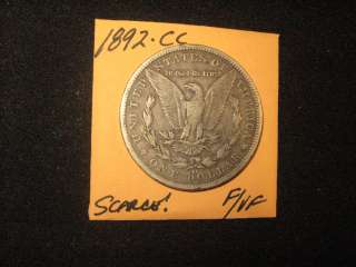 1892 CC SCARCE DATE! F/VF CARSON CITY MORGAN SILVER DOLLAR  