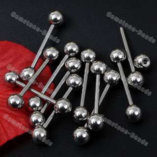   buy it now only 14 ga stainless steel tongue rings stud barbell 50pcs