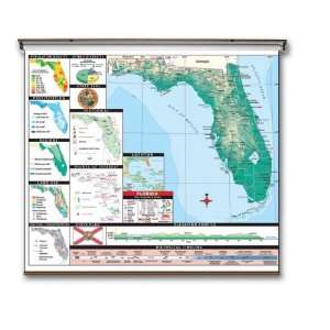  Universal Map 26411 Florida Thematic Intermediate Wall Map 