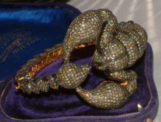   fully loaded gold diamond opening scorpion Bracelet bangle  