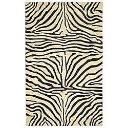 Hand tufted Zebra Wool Rug (8 x 106)  