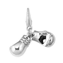 Sterling Silver Boxing Gloves Charm  
