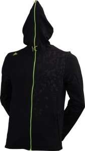 Adidas F50 Mens XL Jacket Track Top Hooded Sweat Shirt Black Yellow 