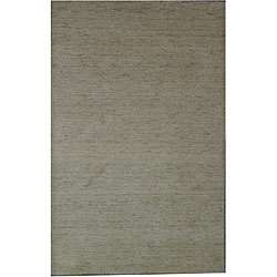 Hand woven White Wool/ Viscose Rug (8 x 10)  Overstock