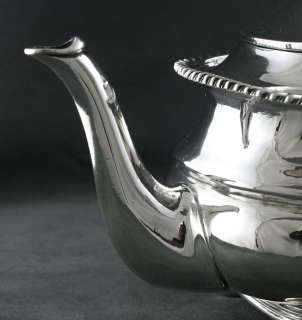 1888 Antique English Victorian Sterling Silver Teapot  