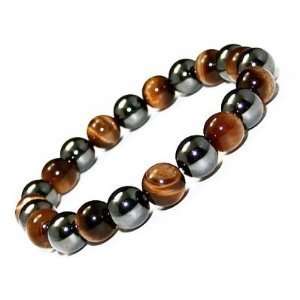   Tiger Eyes Metal Magnetic Therapy Bracelets   HB017: Home & Kitchen