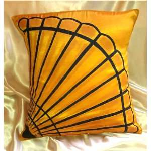 Gold Sea Shell Decorative Pillow:  Home & Kitchen