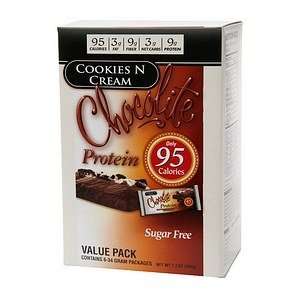   Sugar Free Protein Bars, Cookies N Cream, 6 ea