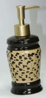 Bathroom Lotion dispenser Dynasty Leopard Brown Tan  