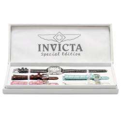 Invicta Womens Lupah Shiny Dark Grey Leather Watch  Overstock