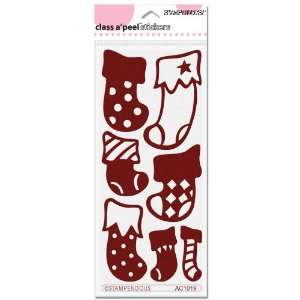  Stampendous AC1019VR Jumbo Stockings Velvet, Red Arts 